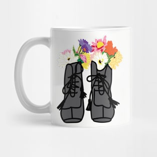 Flower Boots Illustration by Courtney Graben Mug